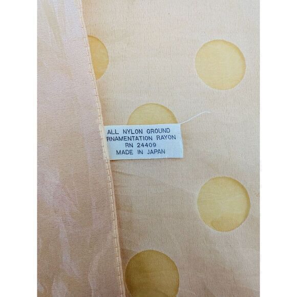 2 Vintage Rayon Nylon Blend Yellow 150x70 Orange 100% Nylon 26x25 See Photos - Picture 5 of 9